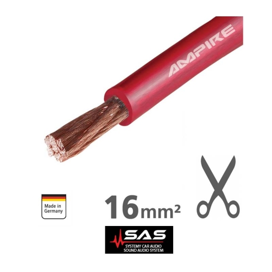 Przewód zasilający Ampire XSK16 RED / 60m Kabel zasilający 16 mm2 czerwony. Kabel zasilający czerwony, seria X-Link, jakość premium.